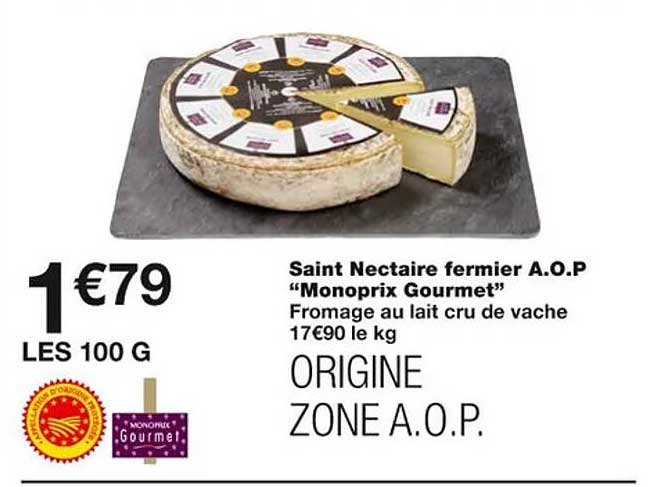 saint nectaire fermier a.o.p. "monoprix gourmet"