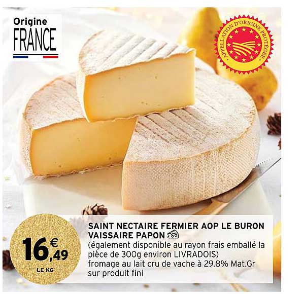 saint nectaire fermier aop le buron vaissaire papon