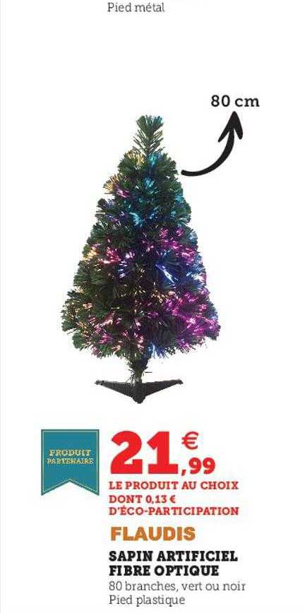 sapin artificiel fibre optique flaudis