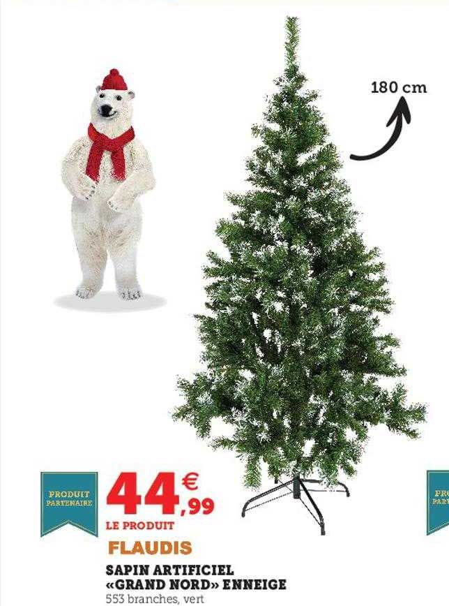 sapin artificiel «grand nord» enneigé