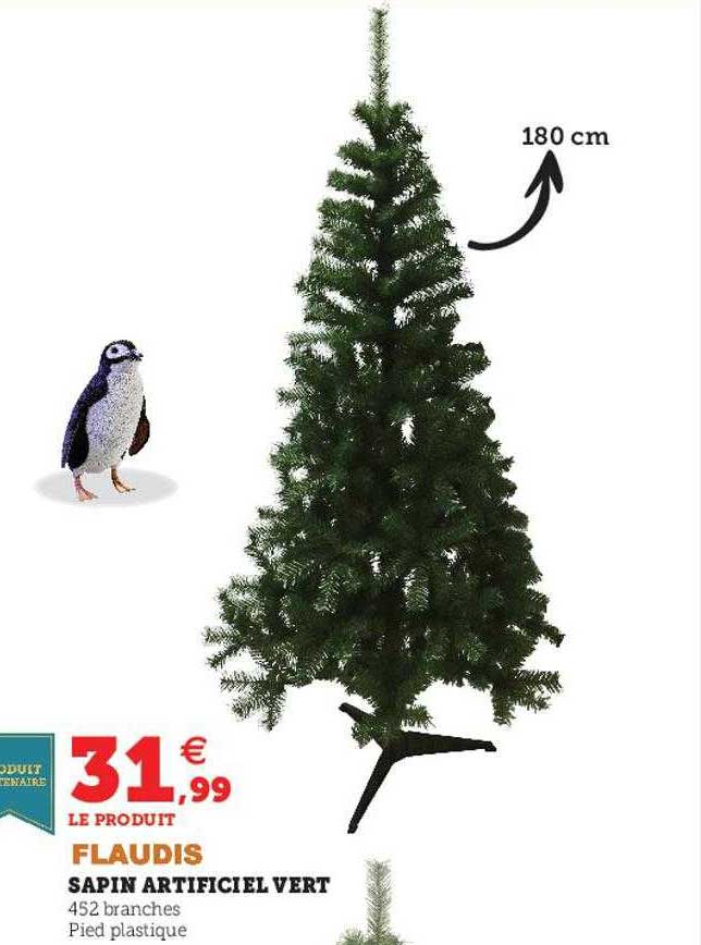 sapin artificiel vert flaudis