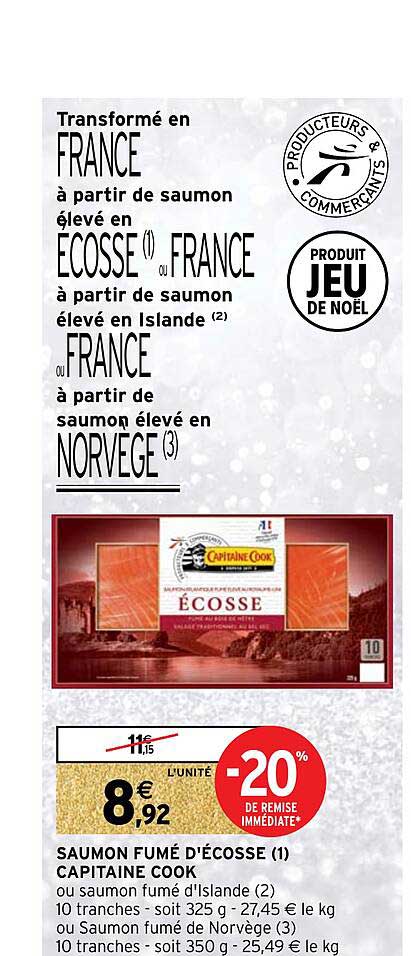 saumon fumé d'écosse capitaine cook