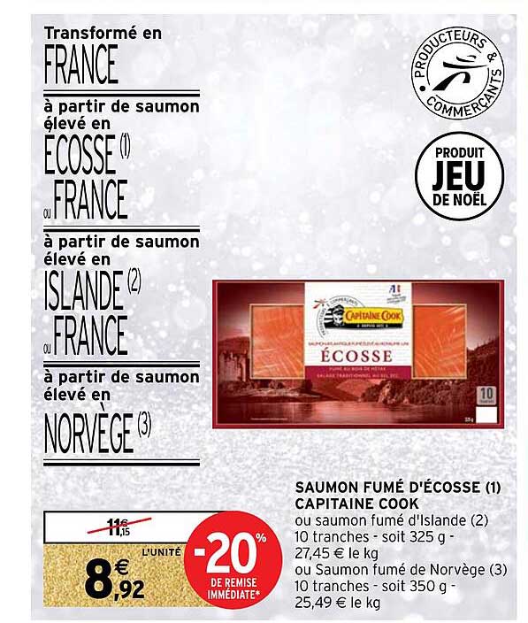 saumon fumé d'écosse capitaine cook