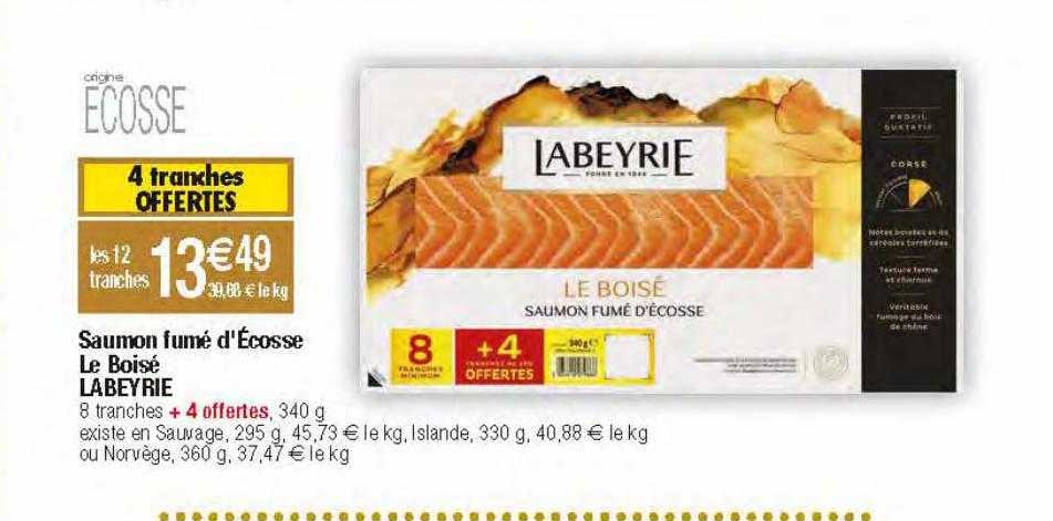 saumon fumé d'écosse le boisé labeyrie