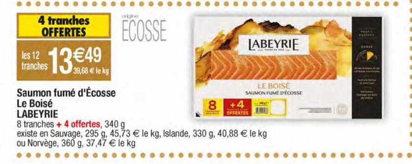saumon fumé d'écosse le boisé labeyrie