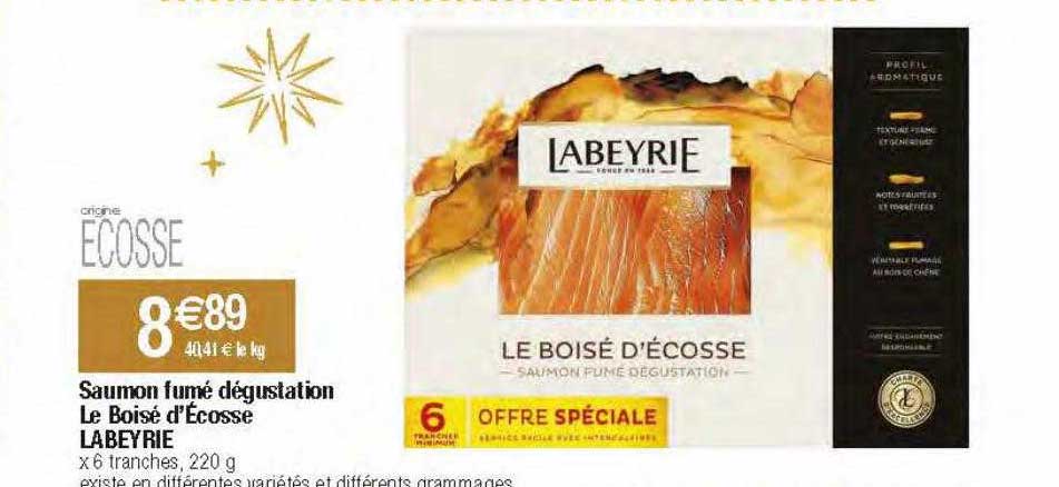 saumon fumé dégustation le boisé d'écosse labeyrie