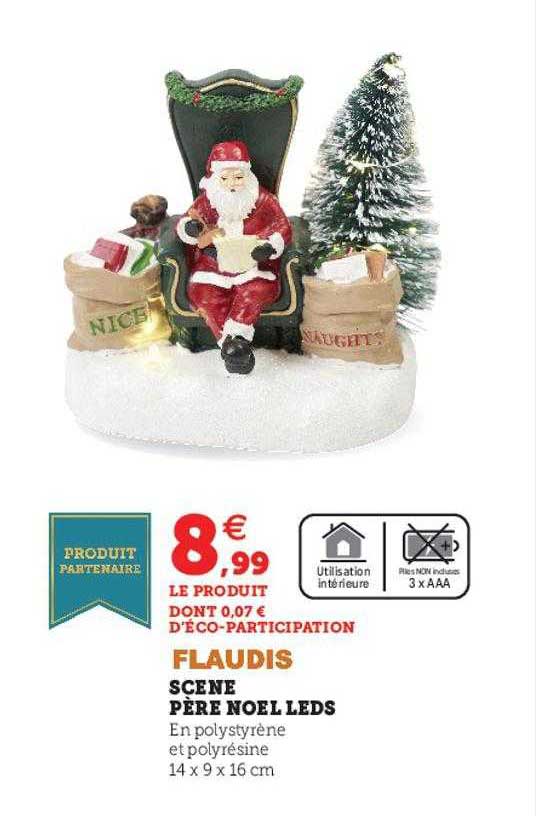 scène père noël leds