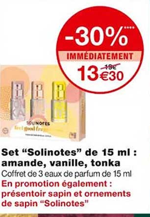 set "solinotes" de 15ml : amande, vanille, tonka