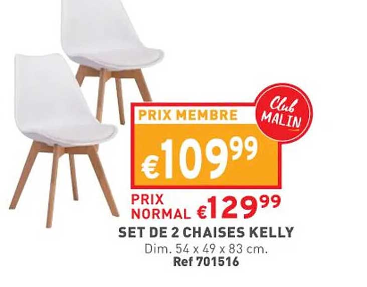 set de 2 chaises kelly