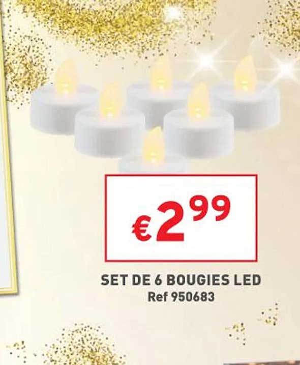 Set De 6 Bougies Led
