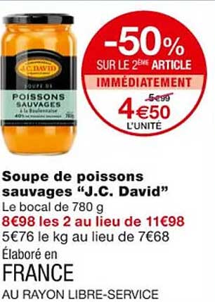 soupe de poissons sauvages "j.c. david"