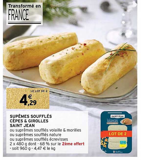 suprêmes soufflés cèpes & girolles saint jean