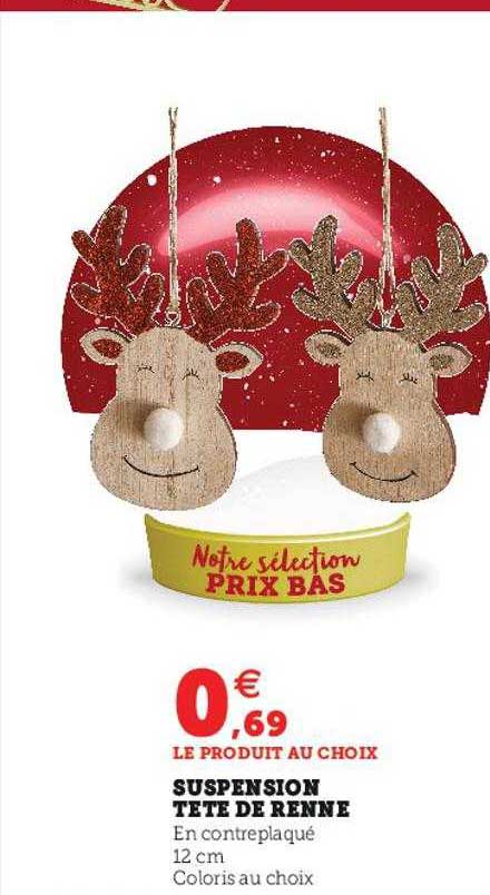 suspension tête de renne