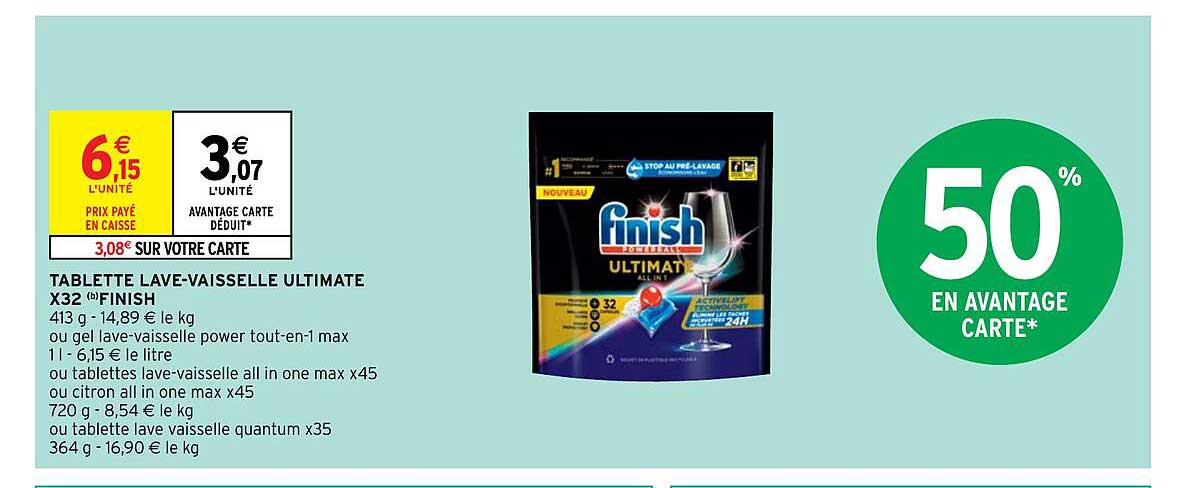 tablette lave-vaisselle ultimate x32 finish