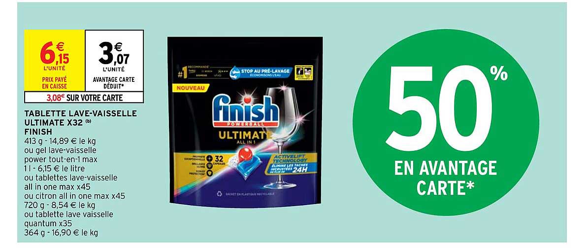 tablette lave-vaisselle ultimate x32 finish