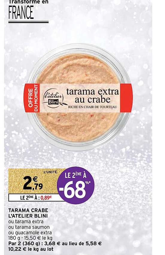 tarama crabe l'atelier blini