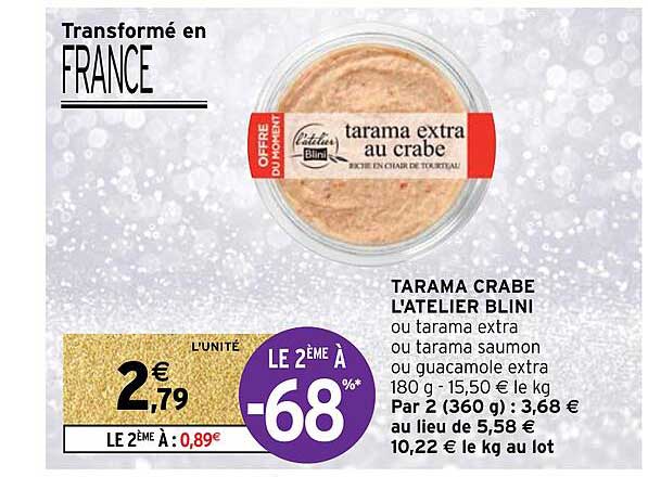 tarama crabe l'atelier blini