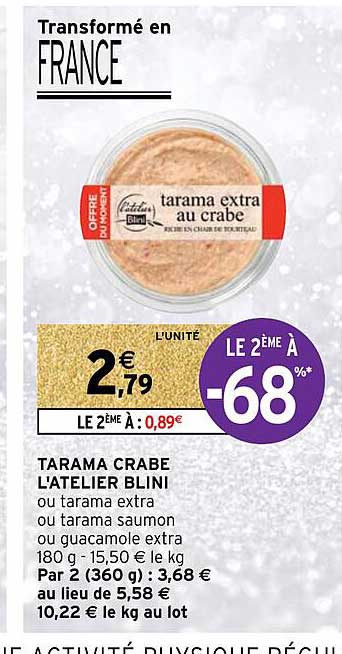 tarama crabe l'atelier blini