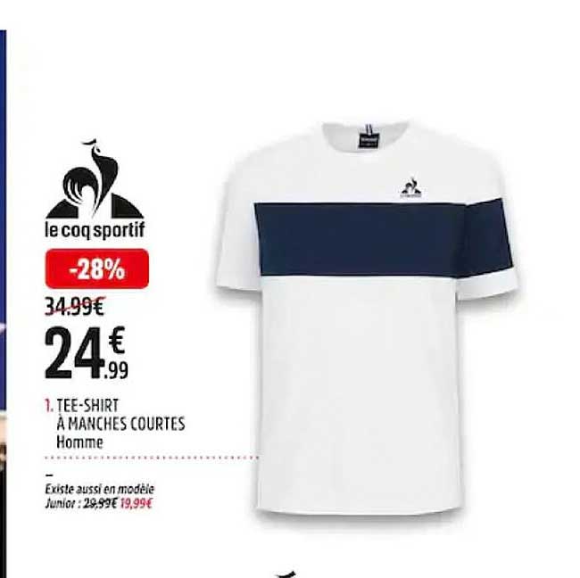 tee-shirt à manches courtes homme le coq sportif