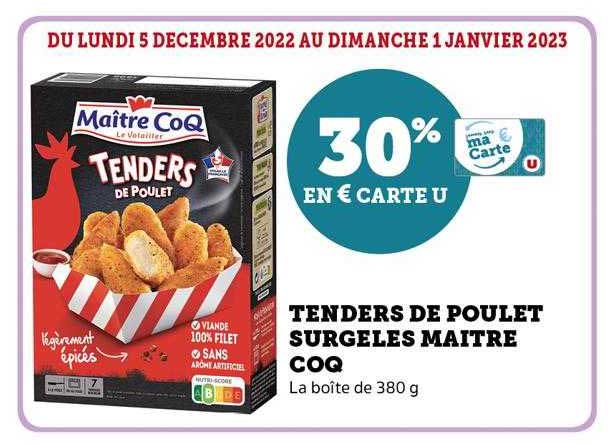 tenders de poulet surgelés maître coq