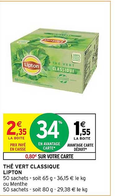 Thé Vert Classique Lipton