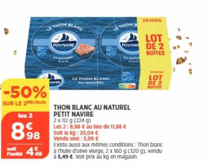 Thon Blanc Au Naturel Petit Navire