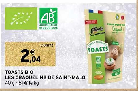 toasts bio les craquelins de saint-malo
