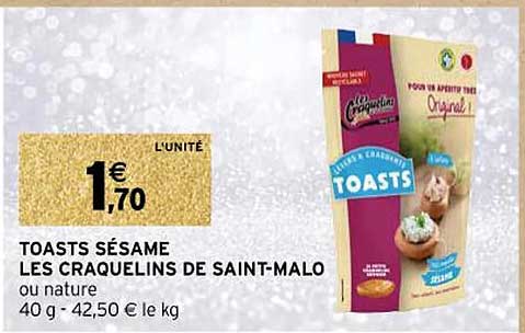 toasts sésame les craquelins de saint-malo