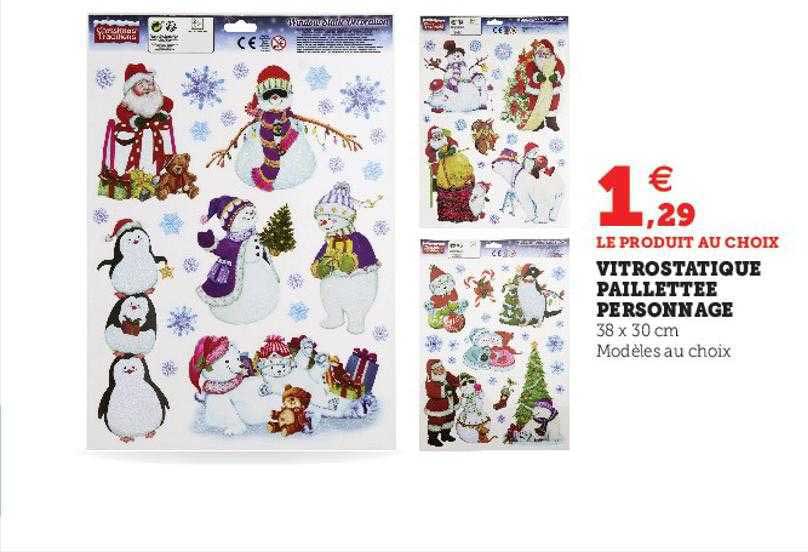 vitrostatique pailletée personnage