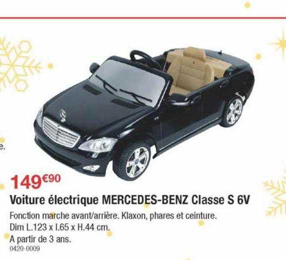 voiture électrique mercedes- benz classe s 6v