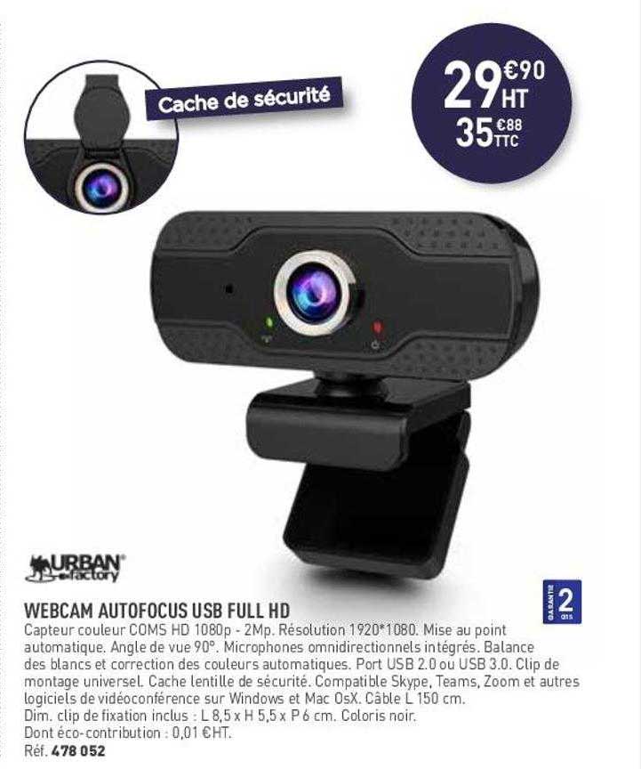 webcam autofocus usb full hd urban