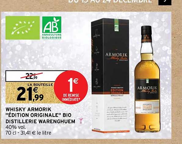 whisky armorik "édition originale" bio distillerie warenghuem