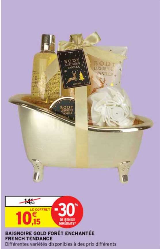 baignoire gold forêt enchantée french tendance