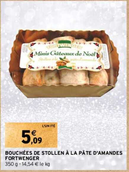 bouchées de stollen à la pâte d'amandes fortwenger