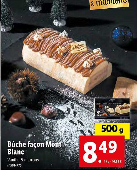bûche façon mont blanc