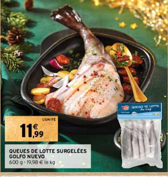 queues de lotte surgelées golfo nuevo