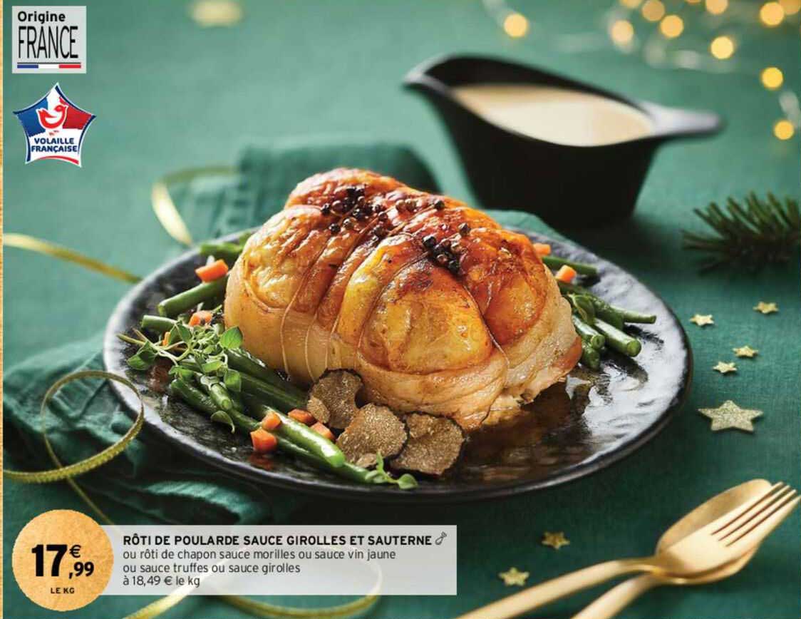 rôti de poularde sauce girolles et sauterne