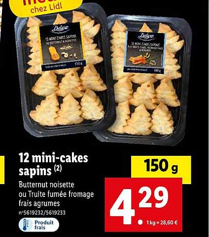 12 mini-cakes sapins deluxe