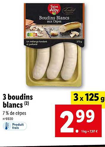 3 boudins blancs saint alby