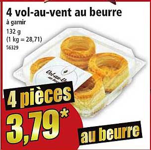 4 vol-au-vent au beurre