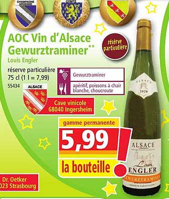 aoc vin d'alsace gewurztraminer louis engler