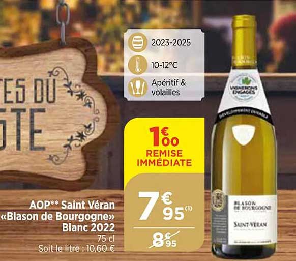 aop saint véran "blason de bourgogne" blanc 2022