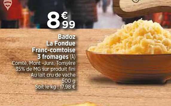 badoz la fondue franc-comtoise 3 fromages