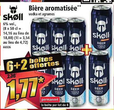 bière aromatisée vodka et agrumes skoll
