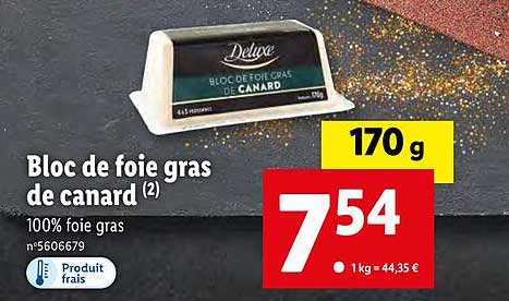 Bloc De Foie Gras De Canard Deluxe