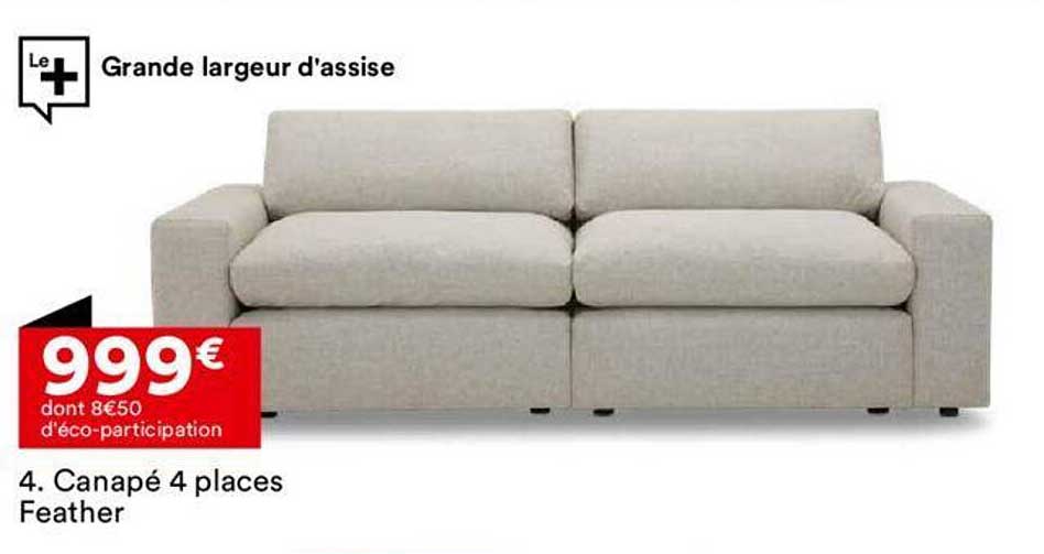 canapé 4 places feather