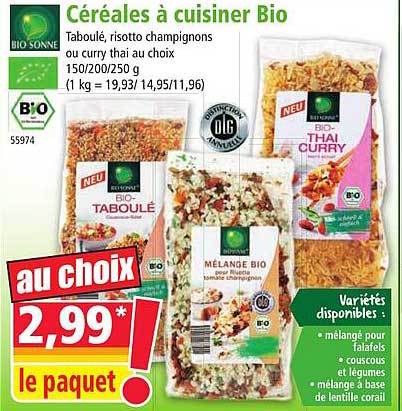 céréales à cuisiner bio