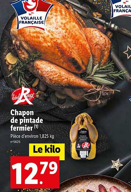 chapon de pintade fermier deluxe