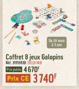 coffret 8 jeux galopins