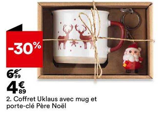Coffret Uklaus Avec Mug Et Porte-clé Père Noël